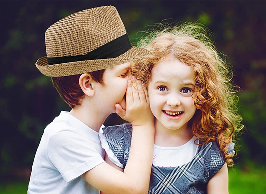 Toddler girl shop straw fedora hats