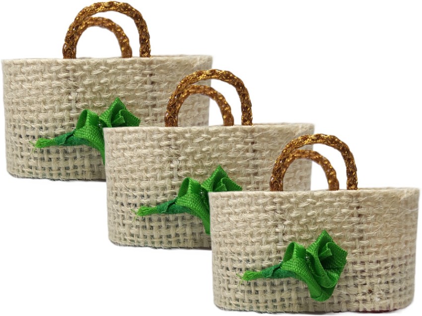 Jute haldi/kumkum mini bags - The Palms - Return gifts