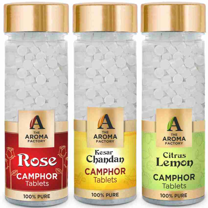 The Aroma Factory Tablets, Rose, Kesar Chandan & Citrus Lemon