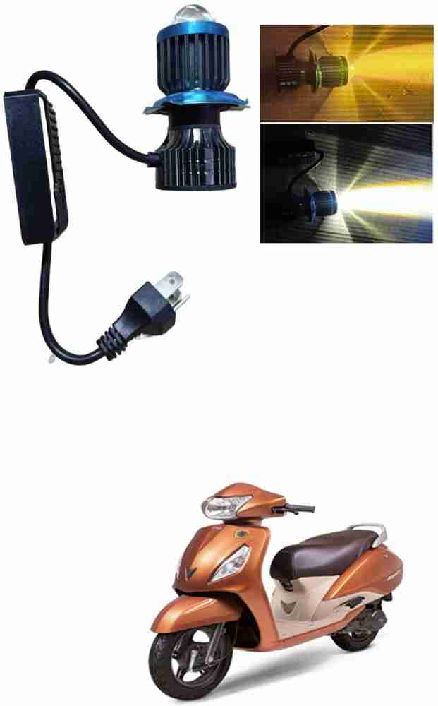 H4 LED Angel EYES COB Motorcycle Motorbike Scooter Fog Light Headlight  Bulbs 40W