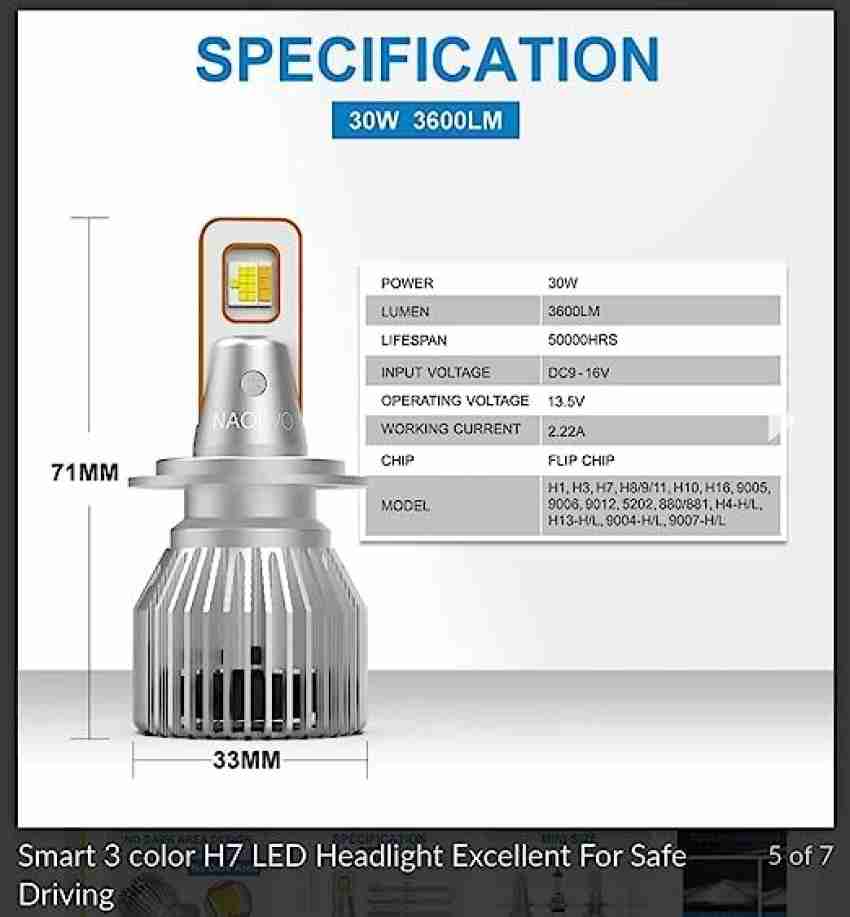 Naoevo LED Headlight for Universal For Car Price in India - Buy Naoevo LED  Headlight for Universal For Car online at
