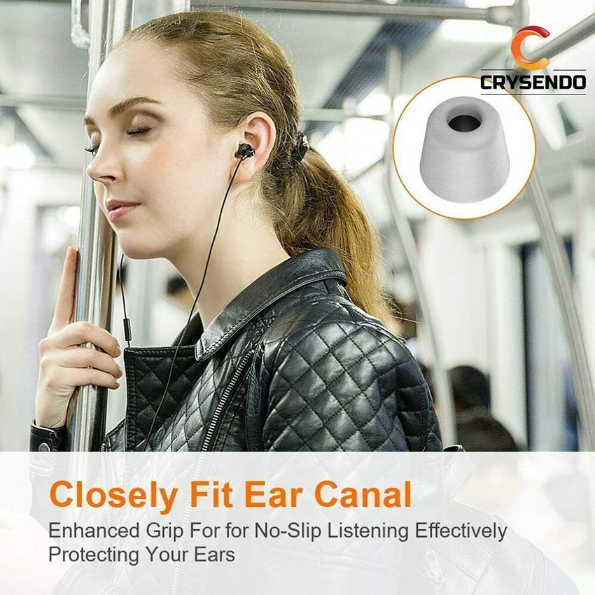 Crysendo Memory Foam Earbuds Replacement 4.5mm Nozzle for