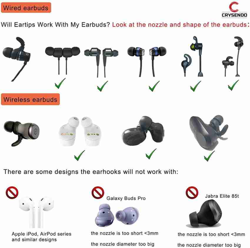 Crysendo Silicone Earhook for Beats Son y AKG Sam Sung Most