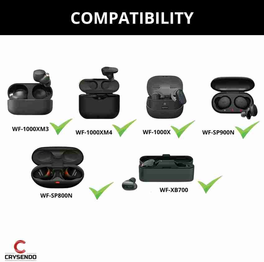 Crysendo Memory Foam Eartips for Son y WF 1000XM3 WF 1000XM4 WF