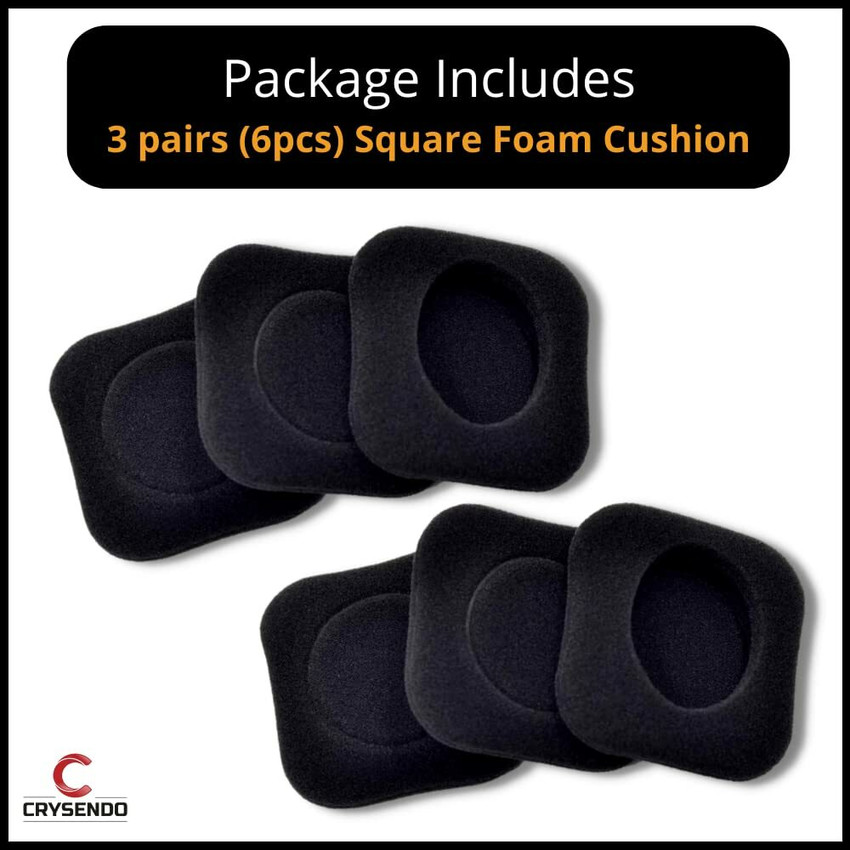 Crysendo Square Headphone Sponge for Logitech H130 H150 H151 H250 Headphones Over The Ear Headphone Cushion