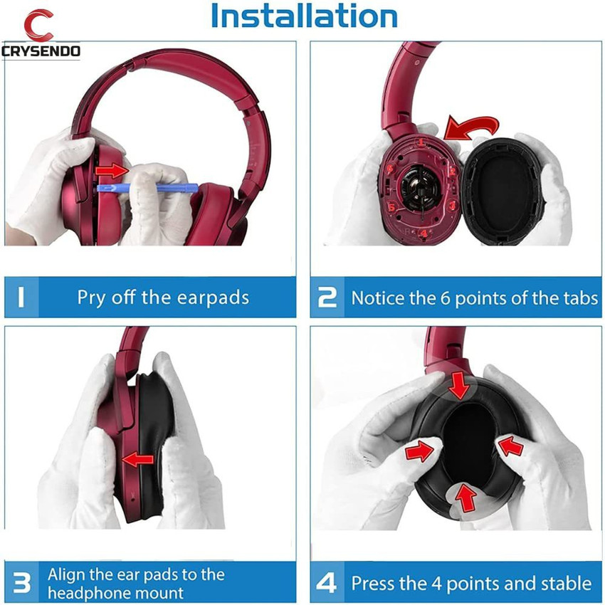 Crysendo Headphone Cushion for Son y WH H900N Son y MDR 100ABN