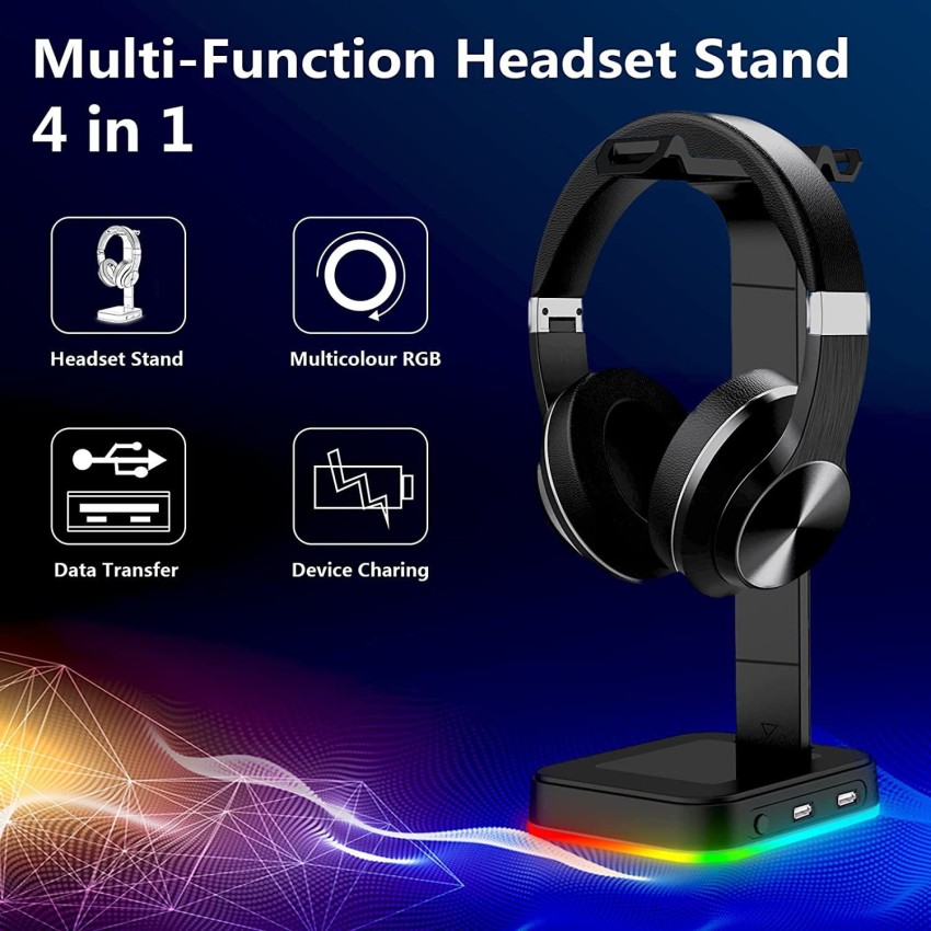 havit RGB Gaming Headphone Stand Desk Dual Headset India