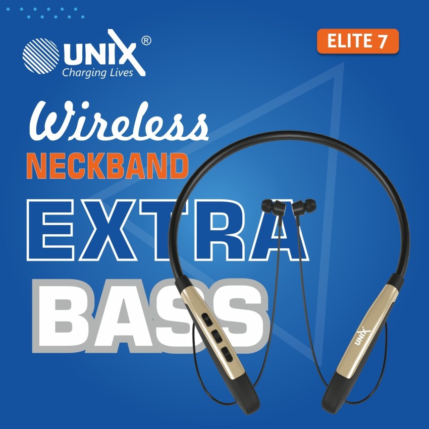 Unix WIRELESS NECKBAND 32 Hours Battery Backup Extra Bass