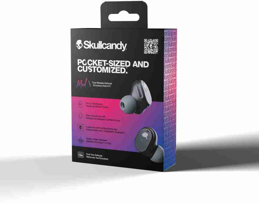 Skullcandy Mod Wireless Earbuds 34 Hr Battery Microphone Works with iPhone Android Bluetooth Headset