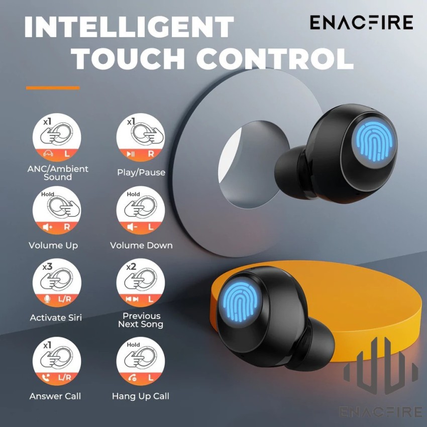 Enacfire TWS E75 HEADPHONES BLUETOOTH EARBUDS Earphone with Mic