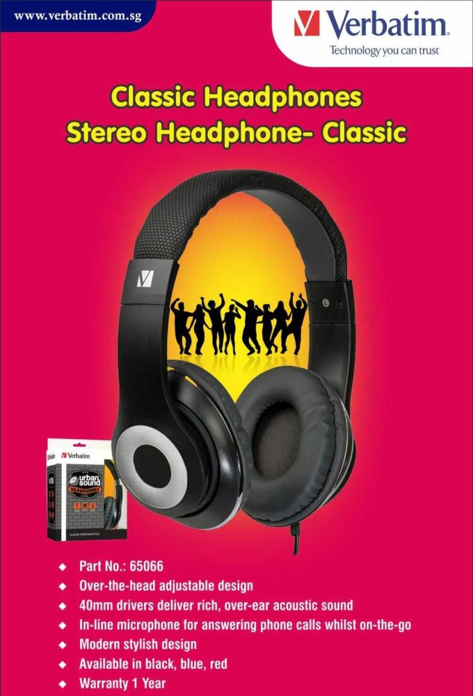 Verbatim Urban Sound Headphones Wired Price in India Buy Verbatim Urban Sound Headphones Wired Online Verbatim Flipkart