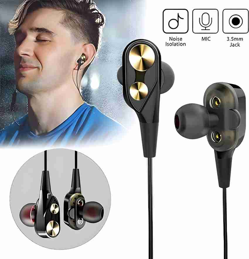 UnV 4D Deep Bass Stereo Headset with Mic for All Smartphones Wired