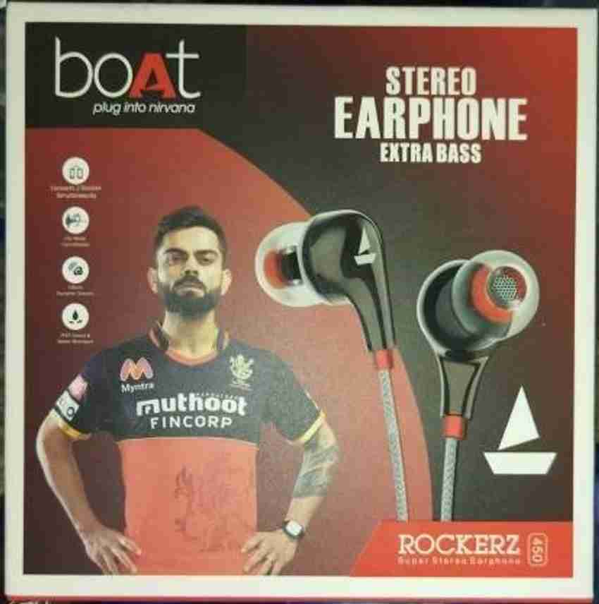 SanFashion boAt ROCKERZ 450 Gray Color Handsfree Wired Headset