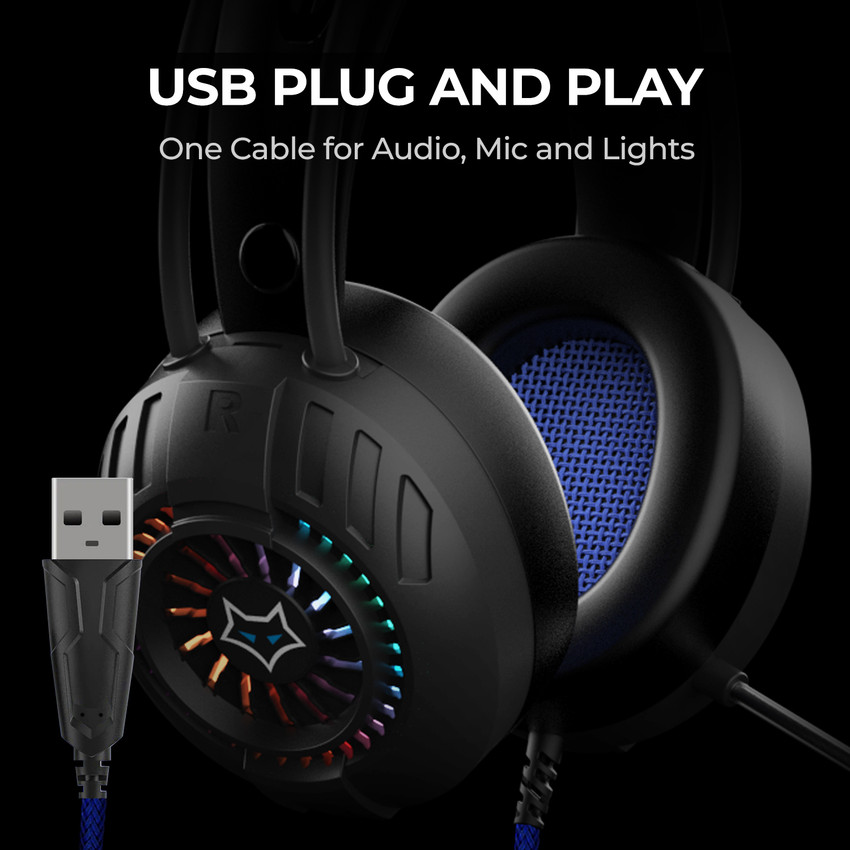 Gaming headphones with cheap usb port