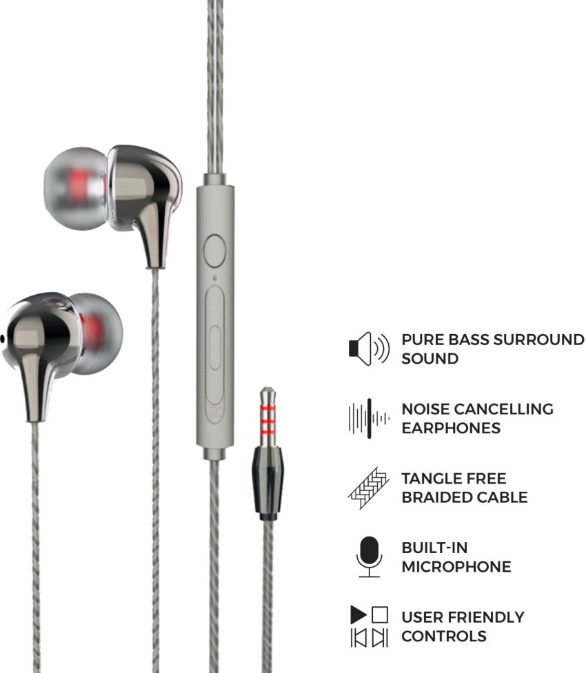 reason D5 SONIC Wired Earphones with Mic, 3D Surround Sound and