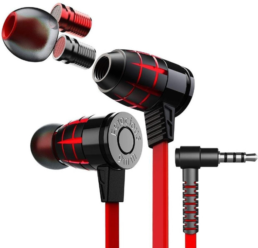 Plextone wired gaming earphone with detachable long microphone sales