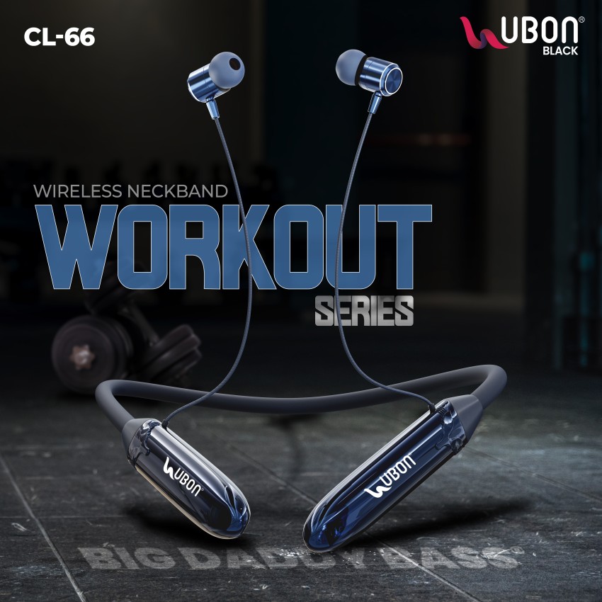 Ubon CL 66 Wireless v5.0 Neckband 50 Hours Playback Time with 310mAh Battery earphone Bluetooth