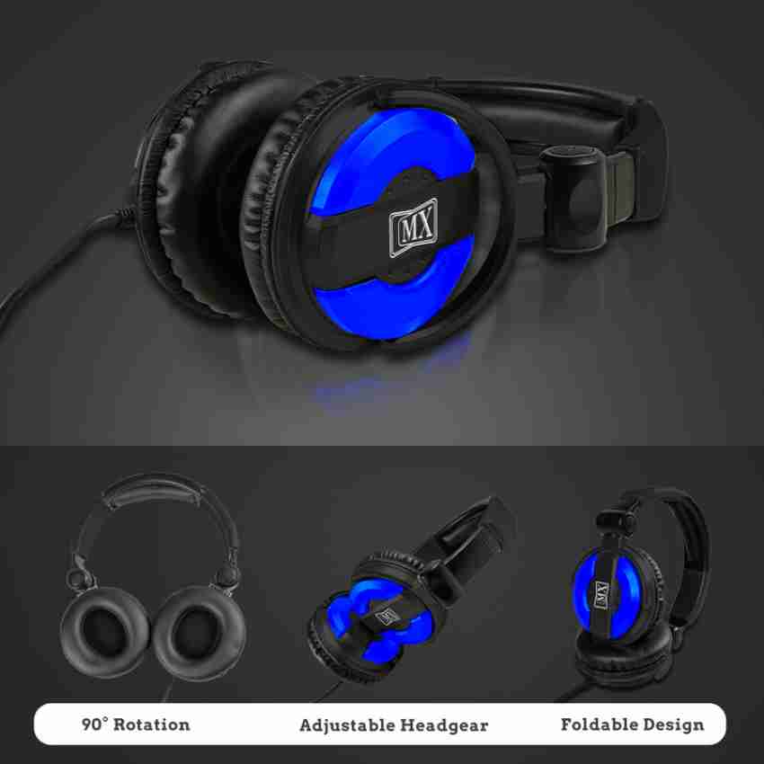 MX DJ Headphones with Swivelling Ear Cups Included Carry Bag DJ