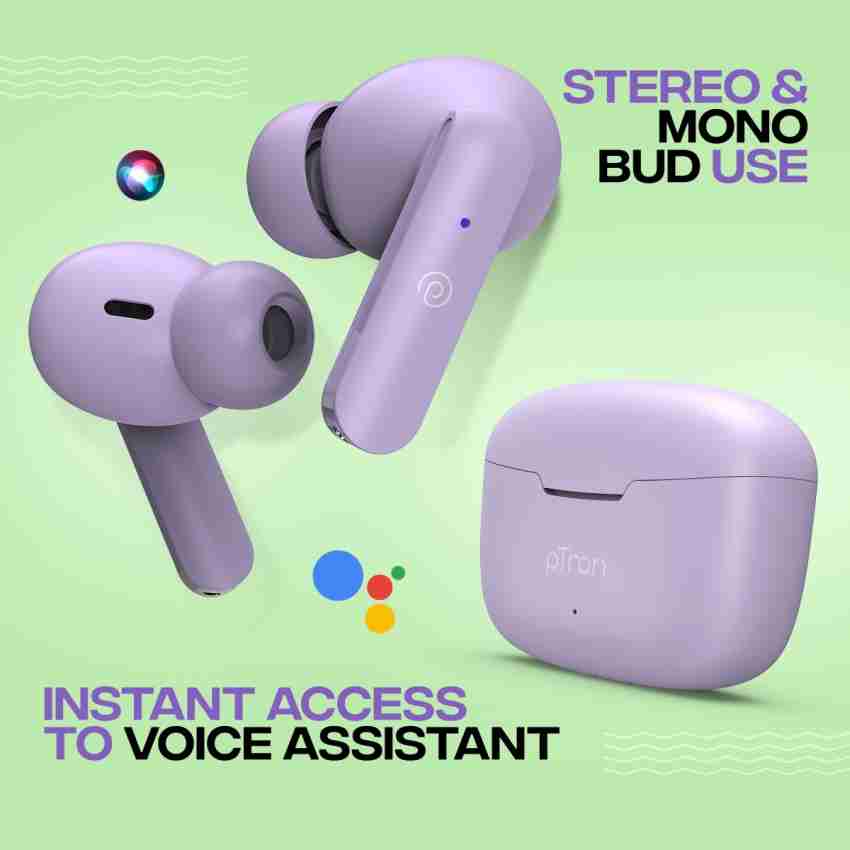 PTron Bassbuds Joy TWS with 13mm Drivers Stereo Calls 32Hrs