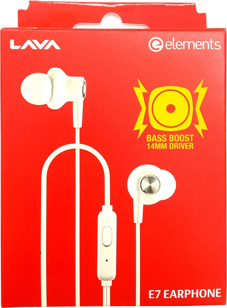 LAVA Elements E7 Bass Boost 14mm Driver Stereo Sound in Ear