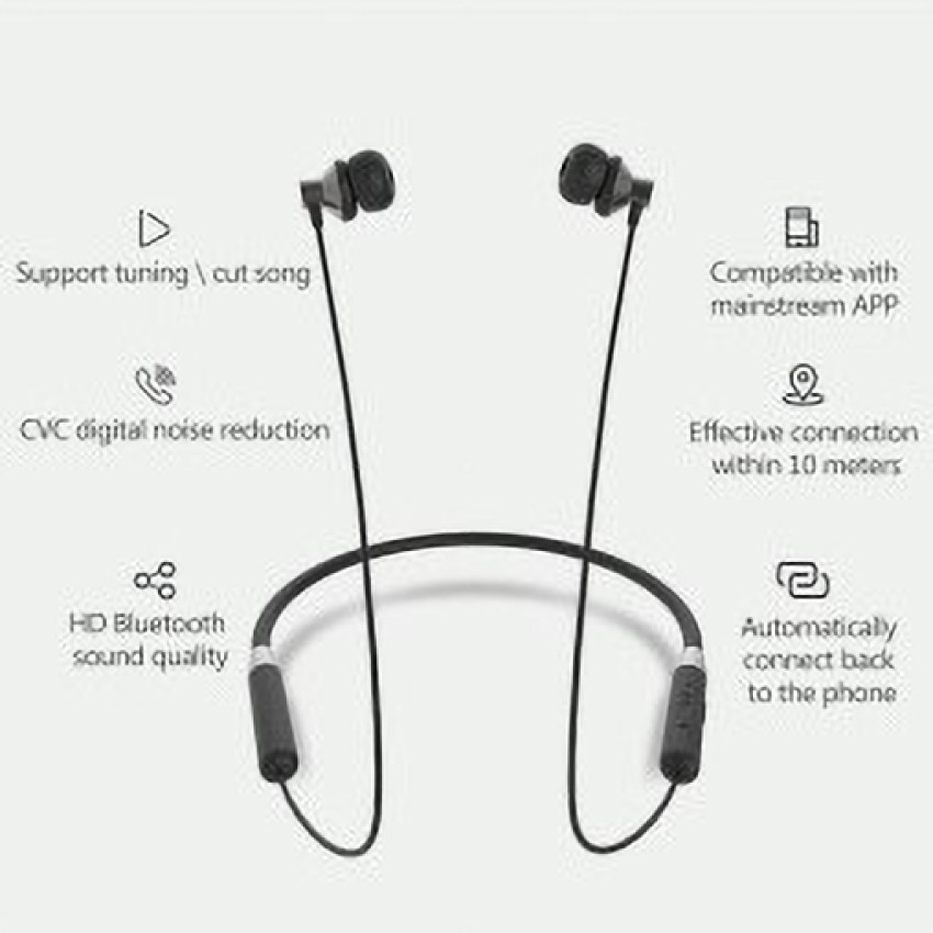Auriculares Inalámbricos Lenovo Neckband Earphone HE05 Bluetooth/Micrófono  - Negro