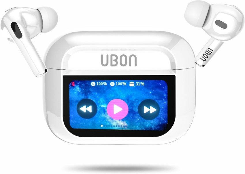 Ubon J18 Future Pods with Built in Display Sport Touch Screen Wireless Earbuds Bluetooth Price in India Buy Ubon J18 Future Pods with Built in Display Sport Touch Screen Wireless