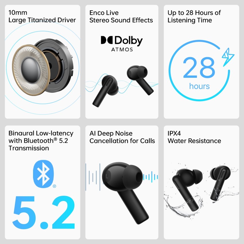 OPPO Enco R2 Wireless Earphone Bluetooth Earbuds For OPPO Reno 11 10 Find  X7 Pro 
