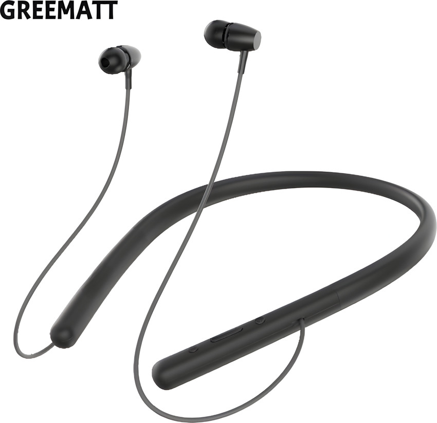 GREE MATT Neckband with Fast Charge 40Hrs Battery Life High Bass Bluetooth Headphone N52 Bluetooth Headset Price in India Buy GREE MATT Neckband with Fast Charge 40Hrs Battery Life High Bass Bluetooth...