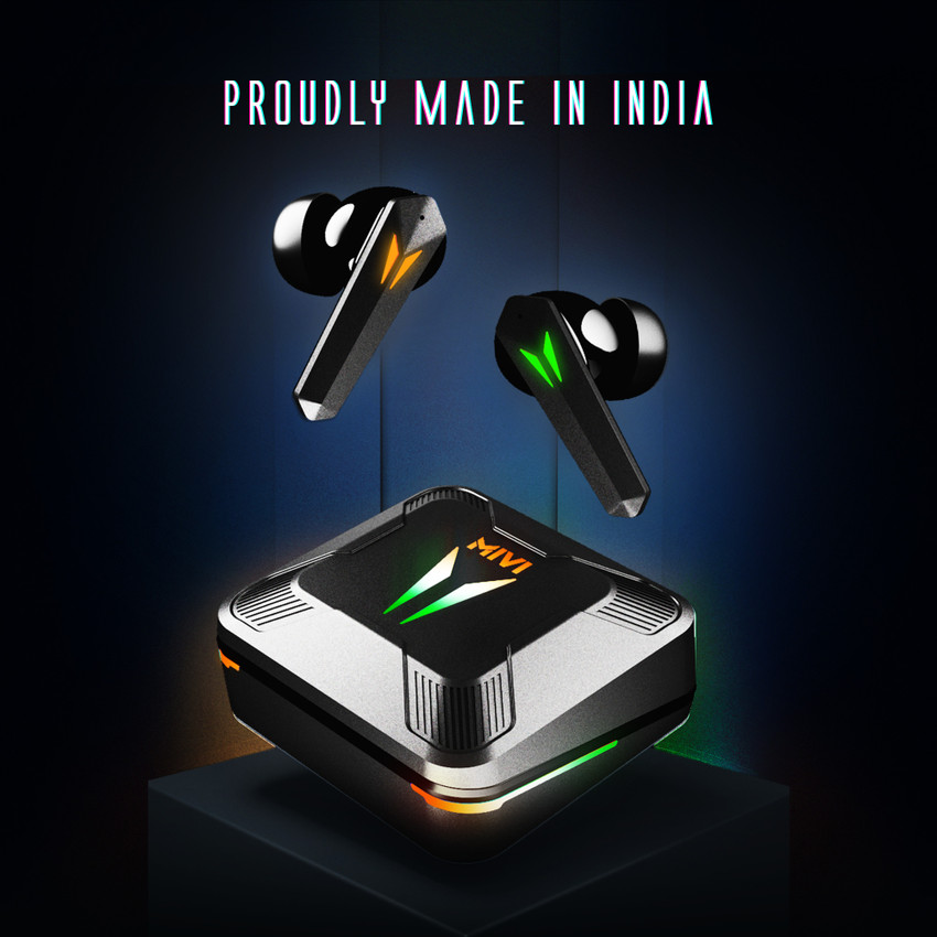 Mivi Commando X9 Earbuds Dual RGB Lights 35ms Low Latency Gaming ENC 72H Playtime Bluetooth Headset Price in India Buy Mivi Commando X9 Earbuds Dual RGB Lights 35ms Low Latency Gaming