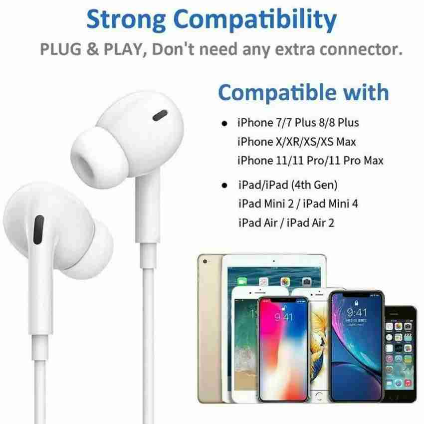 Wired Earphones Headphones for iPhone 14 PLUS 13 12 11 Pro Max XS XR 8  7-All iOS