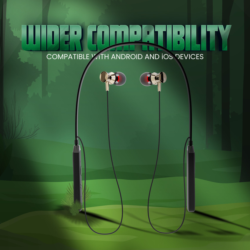 Ubon CL 830 Wireless v5.2 Neckband 25 Hours Playtime Sporty In