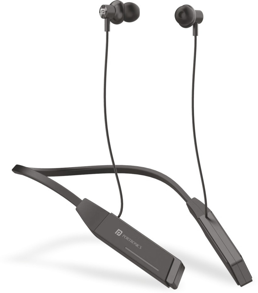Portronics Harmonics Z2 Wireless Neckband 30Hrs Playtime ENC Mic Inline Controls 5.2v Bluetooth Headset