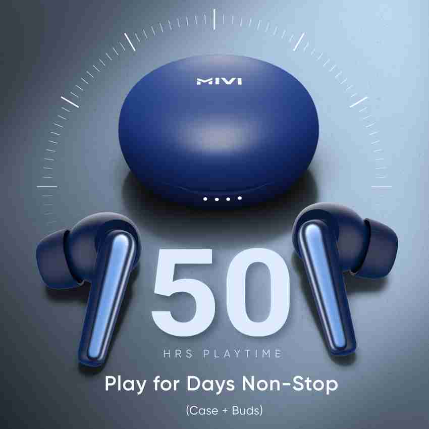 Mivi DuoPods K5 TWS Earbuds Metallic Finish HD calling AI ENC 50H playtime 5.3 Bluetooth Headset