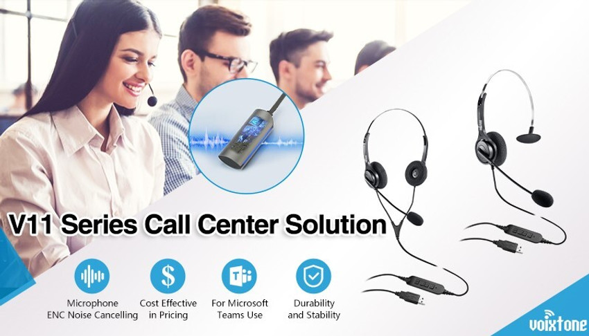 Voixtone USB Headset with Mic Model VT11 for Office Call center