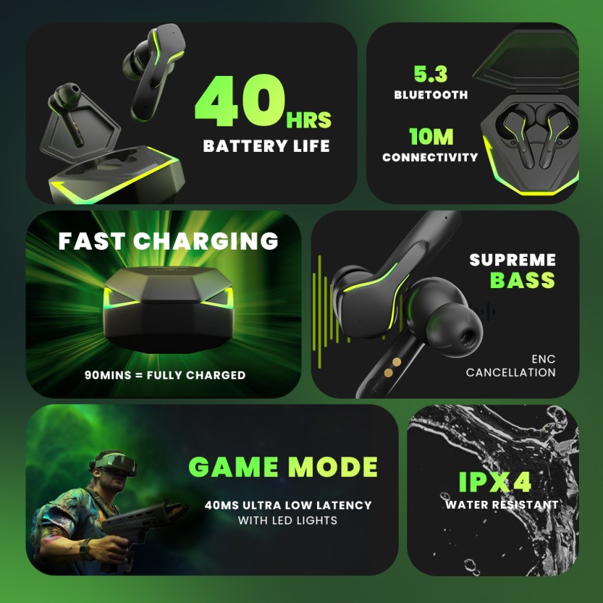 TECHFIRE Bullets 161 with Gaming Mode 40ms Low Latency Earbuds LEDs 40 Hours Playback Bluetooth Price in India Buy TECHFIRE Bullets 161 with Gaming Mode 40ms Low Latency Earbuds LEDs 40 Hours Playback