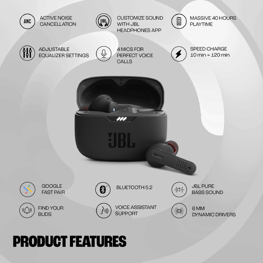JBL Tune 235NC TWS Active Noise Cancellation 40Hr Playtime JBL App Speed Charge Bluetooth Price in India Buy JBL Tune 235NC TWS Active Noise Cancellation 40Hr Playtime JBL App