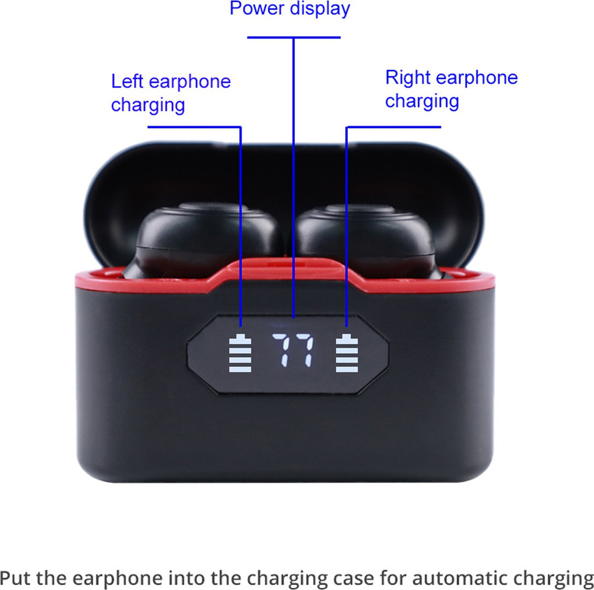 WRADER Latest Edition TWS T37 Earbuds with Charging Display