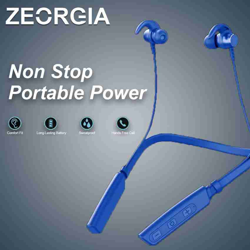 Zeorgia ZE GALAXY NECKBAND BLUE Bluetooth Headset Price in India