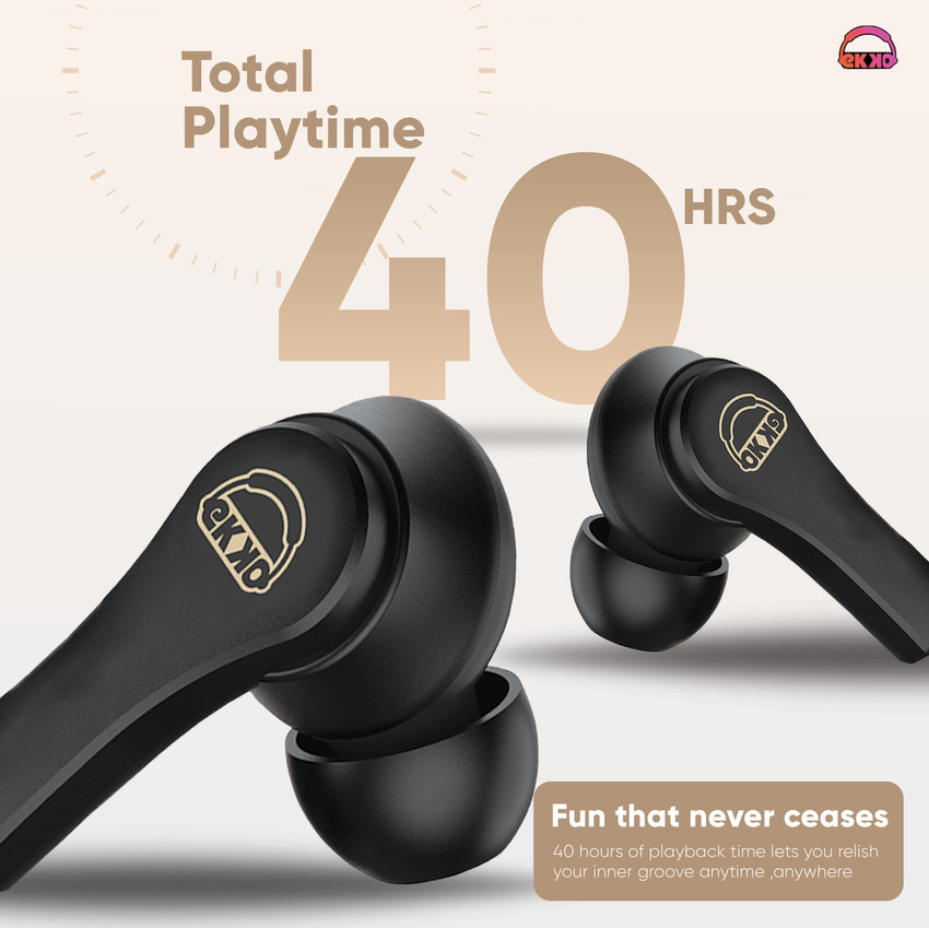 Eko true wireless touch sales control earbuds with wireless charge
