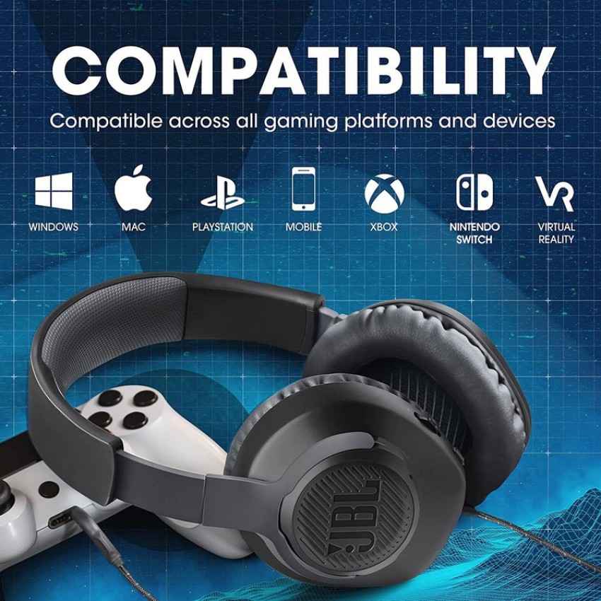 Auriculares gamer on-ear JBL Quantum 100