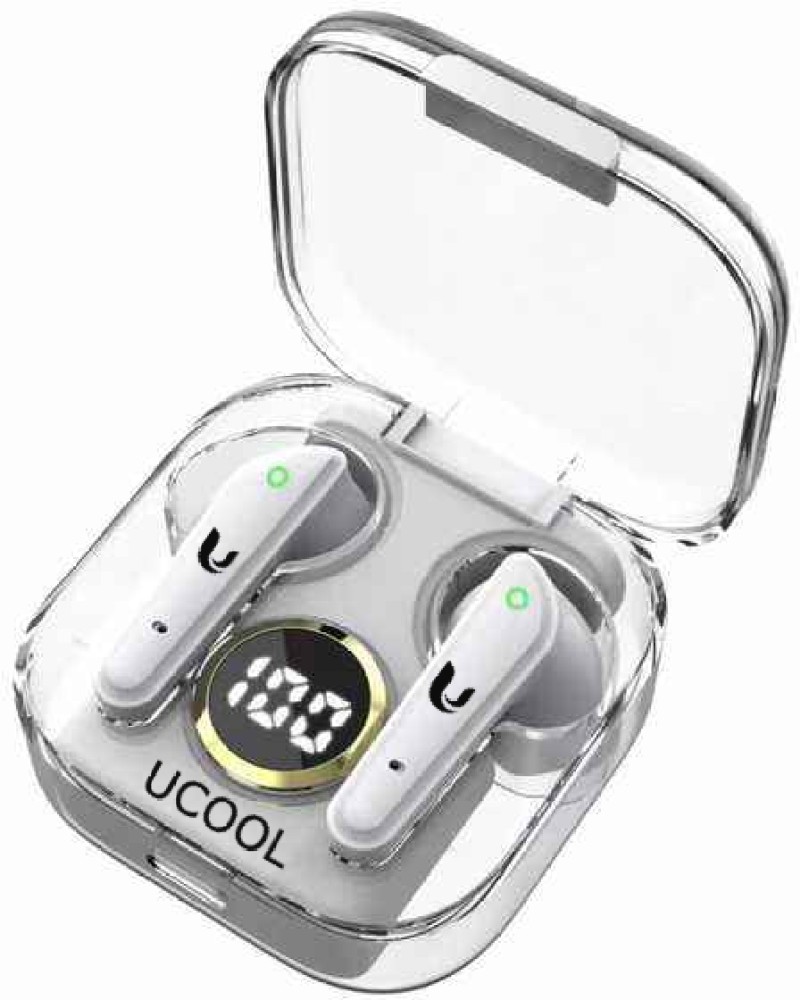 Ucool Crystal 50 Hours Playtime Gaming Bluetooth ENC Tws Earbuds 40ms Low Latency Bluetooth Headset