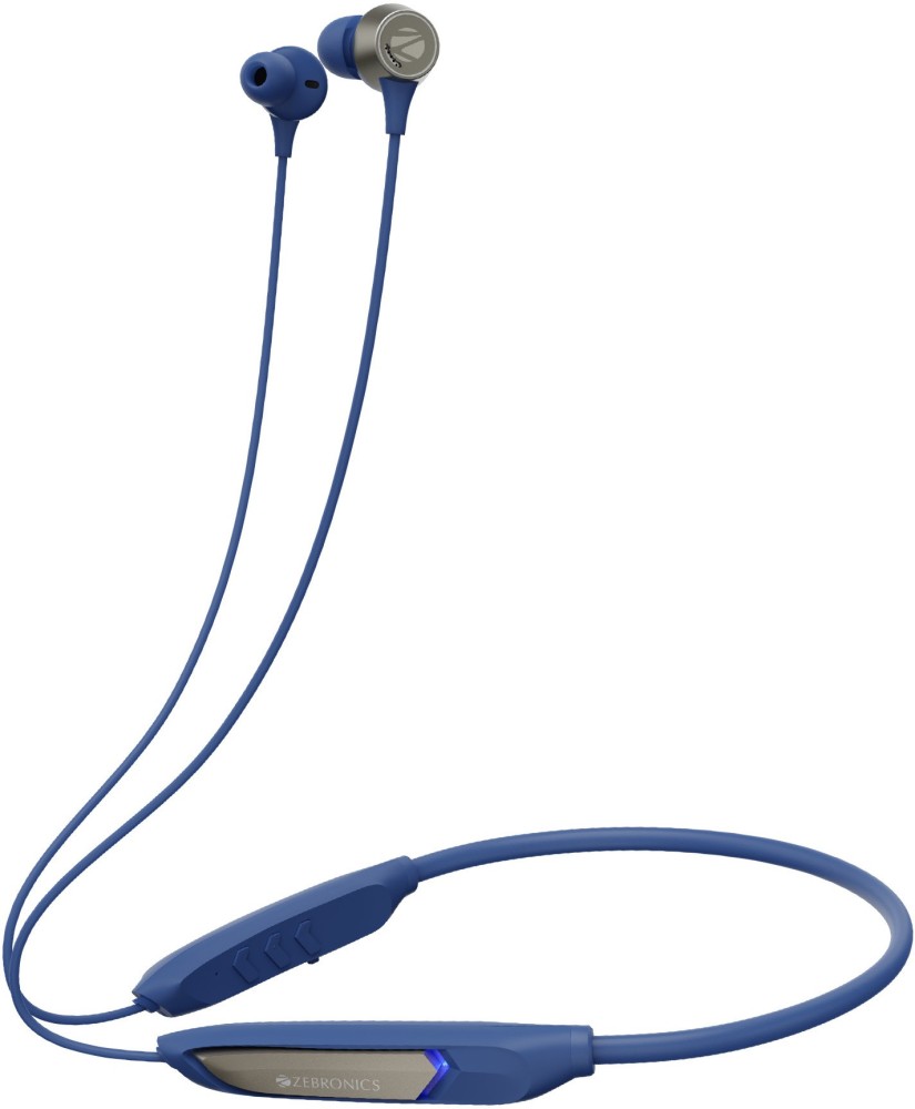 Buy Zebronics Zeb Yoga 3 Wireless Bluetooth Neckband Earphone, 17 hrs  playtime, Bluetooth v5.0, Rapid charge, Voice Assistant support for  Android/iOS, Magnetic earpiece, Blue Online at Best Prices in India -  JioMart.