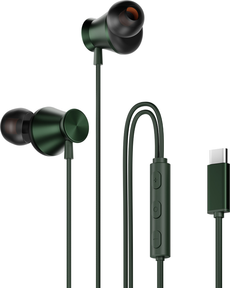 Hammer Nova C Type wired Earphones with Mic Powerful Bass In line Control Wired