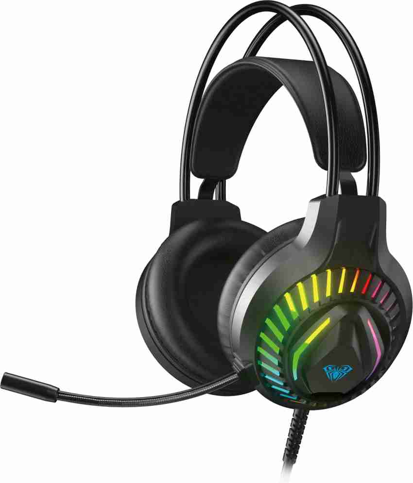 Aula S605 Professional RGB Gaming Headphones with Adjustable Mic