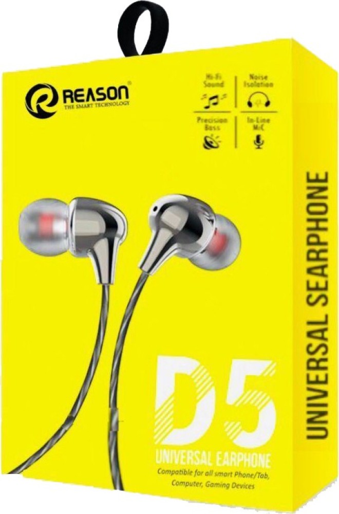 reason SONIC Wired Earphones with Mic, 3D Surround Sound and Deep Bass and  Wired Headset Price in India - Buy reason SONIC Wired Earphones with Mic, 3D  Surround Sound and Deep Bass