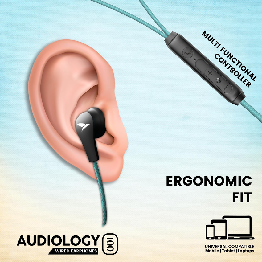 Mozu Audiology 100 Type C earphones with mic rugged wire wide