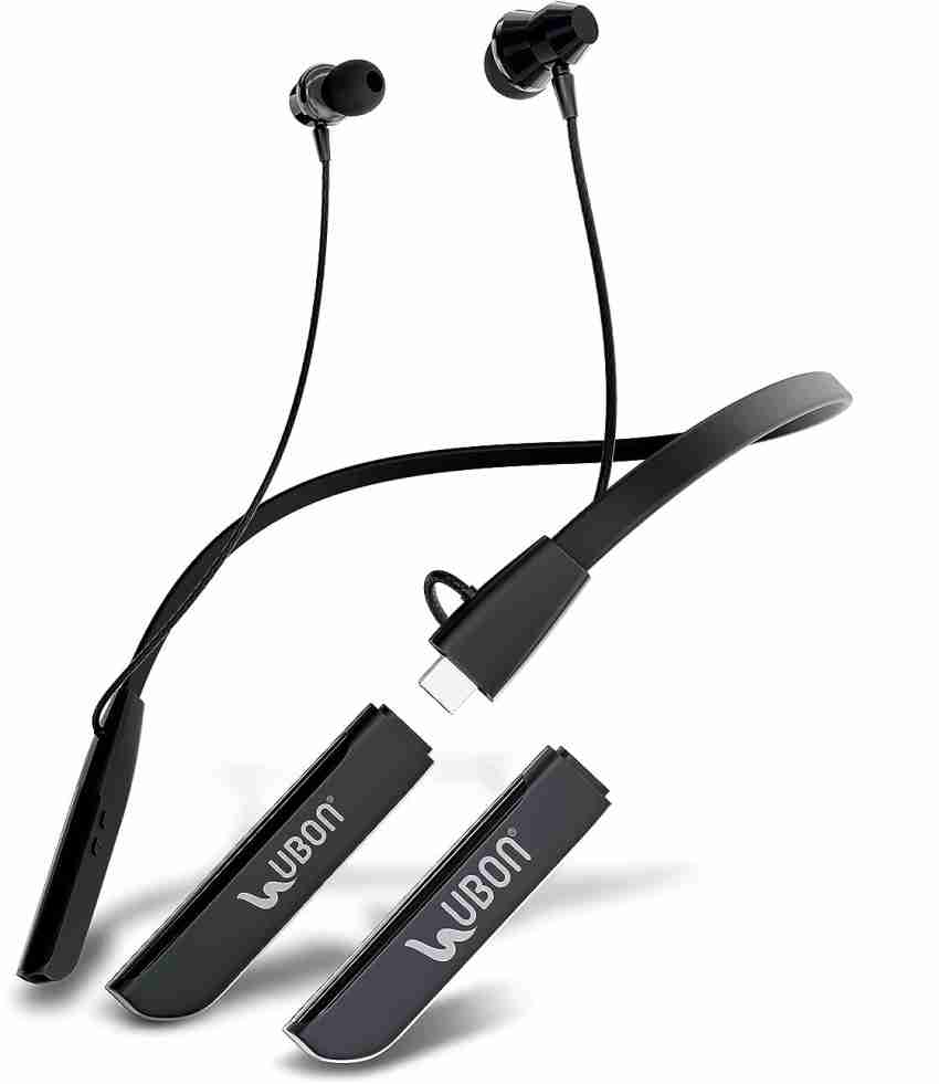 Ubon CL 35 Wireless Neckband Extra Detachable Battery Magnetic ON OFF Function Bluetooth Headset