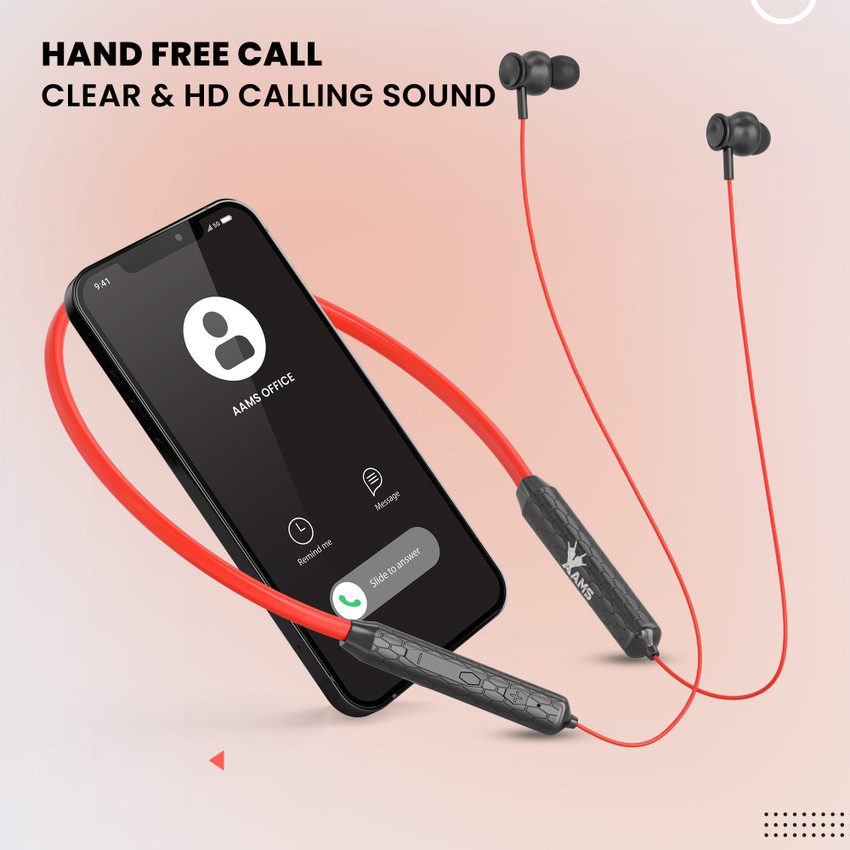 AAMS Rock 102 Wireless Neckband with 80Hrs Playtime Fast Charge