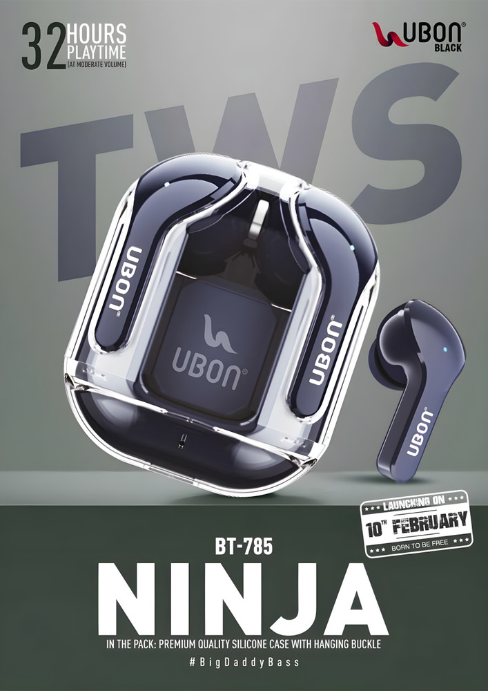 retold UBON NINJA BT 785 HD EARBUDS WITH TRANSPARENT CASE LONG BATTERY BACKUP Bluetooth Price in India Buy retold UBON NINJA BT 785 HD EARBUDS WITH TRANSPARENT CASE LONG BATTERY BACKUP