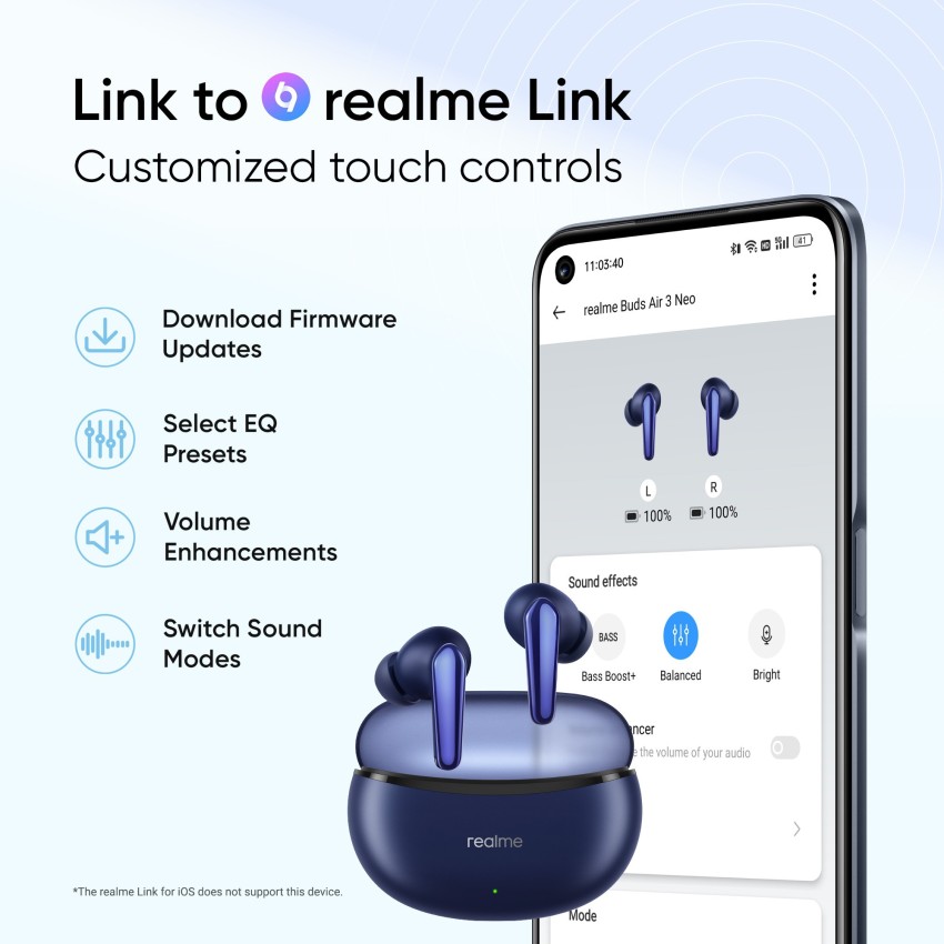 realme Buds Air 3 Neo with up to 30 hours Playback & Fast Charge Bluetooth  Headset Price in India - Buy realme Buds Air 3 Neo with up to 30 hours  Playback